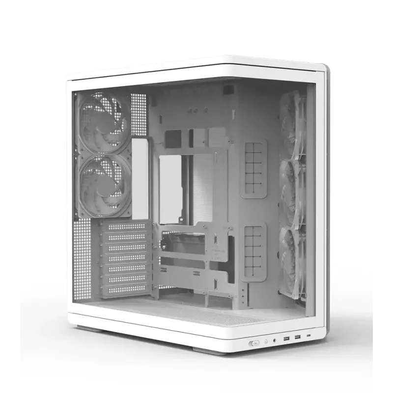 Korpuss ZALMAN P60 Mid-Tower ar 5x ARGB ventilatoriem, balts