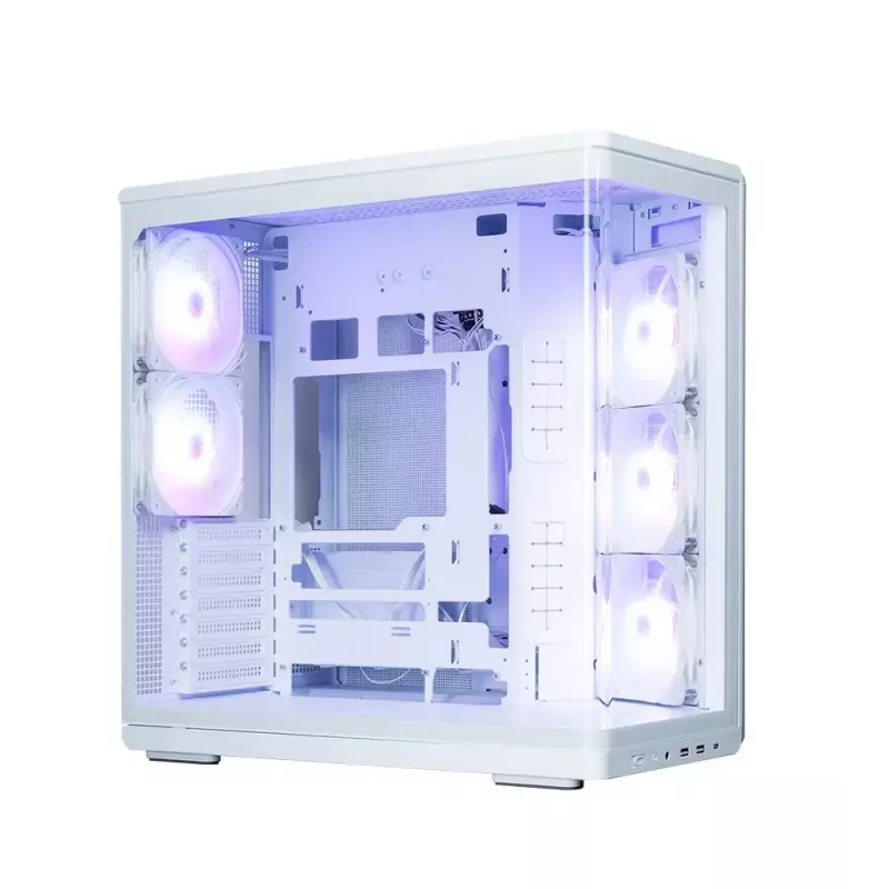 Korpuss ZALMAN P60 Mid-Tower ar 5x ARGB ventilatoriem, balts