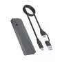 ICY BOX M.2 SATA/NVMe SSD ārējais korpuss ar USB 3.2 Gen 2 Type-C un RGB apgaismojumu