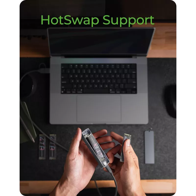 ICY BOX M.2 SATA/NVMe SSD ārējais korpuss ar USB 3.2 Gen 2 Type-C un RGB apgaismojumu