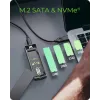 ICY BOX M.2 SATA/NVMe SSD ārējais korpuss ar USB 3.2 Gen 2 Type-C un RGB apgaismojumu