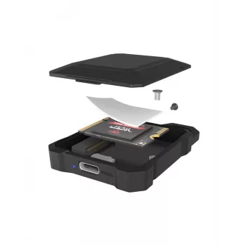 Ārējais M.2 NVMe SSD korpuss icybox IB-1601MP-CU31 USB 3.2 Gen 2 Type-C 10 Gbps