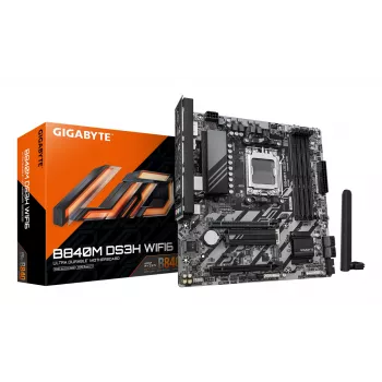 Mātesplate GIGABYTE B840M DS3H WIFI6, AMD B550, Socket AM5, Micro ATX