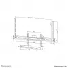 Neomounts AV45-500BL Plaukts klēpjdatoram 43–110 collu ekrāniem, VESA līdz 600x400, maks. 2.5 kg, 900×242×640 mm