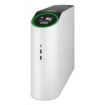 APC Back-UPS Pro 2200VA/1320W, tornis, 230V, 4x Schuko un 2x IEC C13, RGB gaismas, tīrs sinusoidāls vilnis, balts