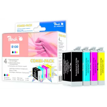 Peach 314791 tintas kasetne 4 gab. Melna, Ciāna, Fuksīna, Dzeltena