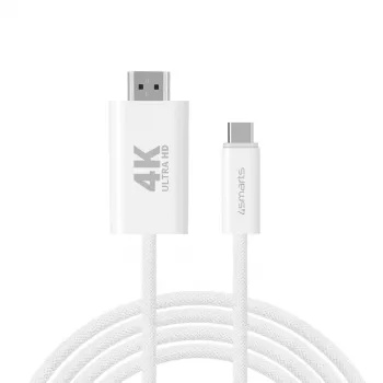 HDMI kabelis 4smarts 540955 2m USB-C uz HDMI Type A Balts
