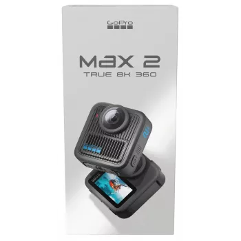 Action kamera GoPro MAX 2 – 29,5 MP, 8K Ultra HD video 100 fps, GPS, Wi‑Fi, iebūvēts LCD