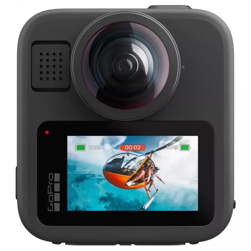 Action kamera GoPro MAX 2 – 29,5 MP, 8K Ultra HD video 100 fps, GPS, Wi‑Fi, iebūvēts LCD