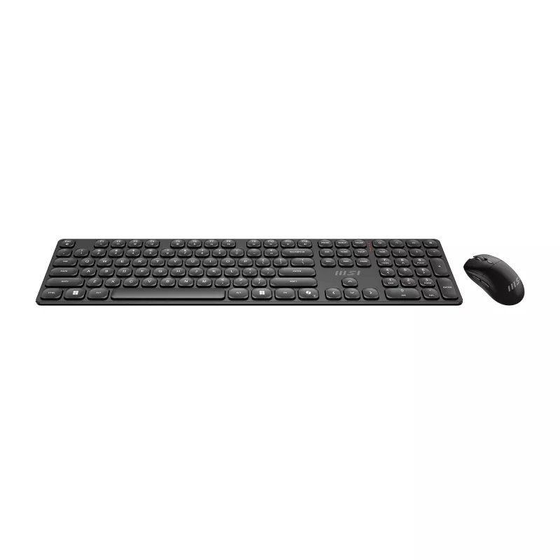 MSI FORGE K210 bezvadu komplekts - tastatūra un pele, mājām/birojam, USB, QWERTY, melns