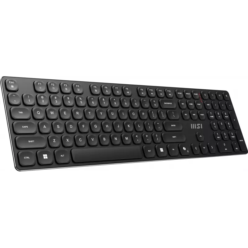MSI FORGE K210 bezvadu komplekts - tastatūra un pele, mājām/birojam, USB, QWERTY, melns