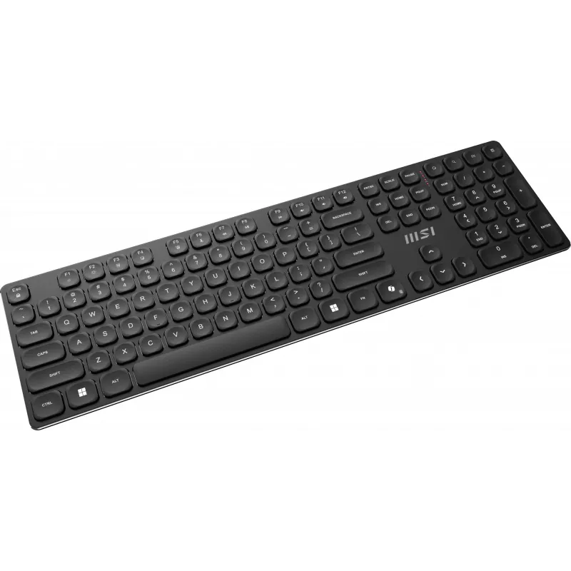 MSI FORGE K210 bezvadu komplekts - tastatūra un pele, mājām/birojam, USB, QWERTY, melns