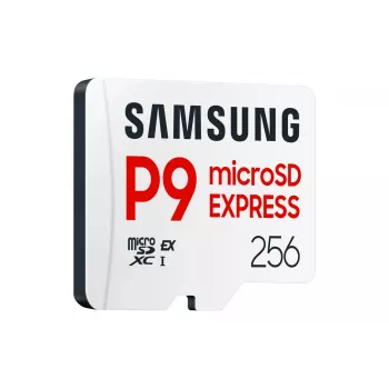 microSDXC atmiņas karte Samsung P9 Express 256 GB — UHS-I, lasīšana 800 MB/s, V30, U1, izturīga