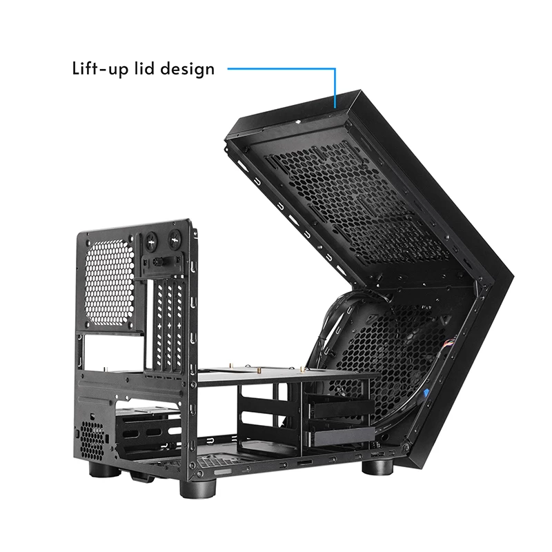 Chieftec CI-03B-OP The Cube melns mATX datora korpuss