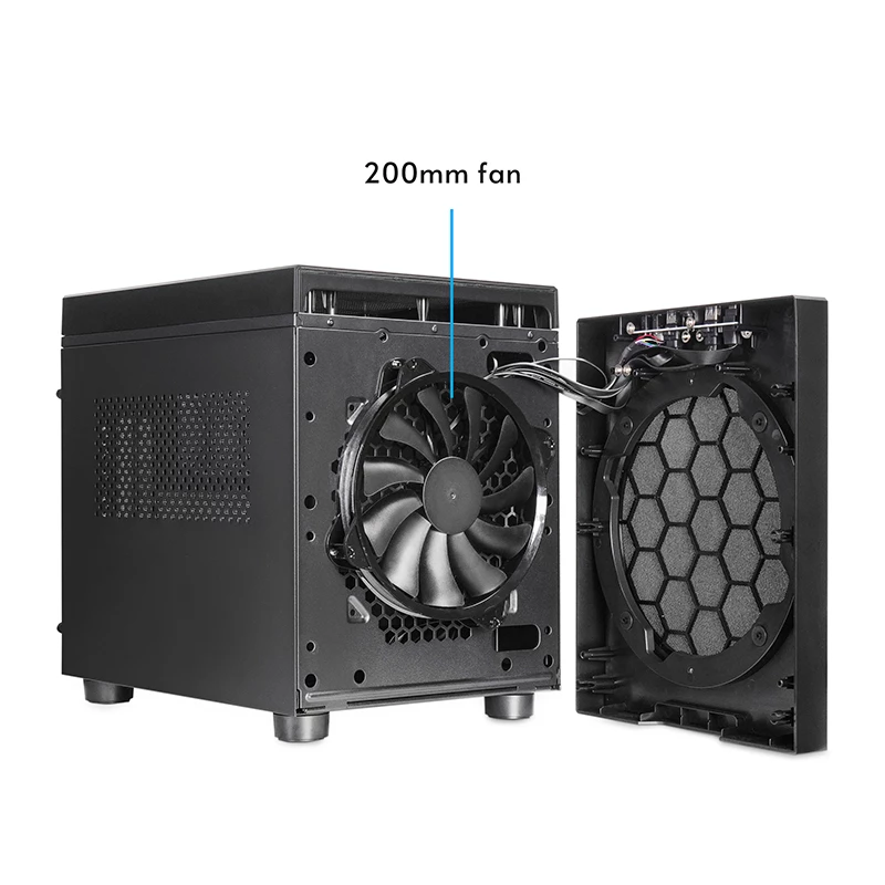 Chieftec CI-03B-OP The Cube melns mATX datora korpuss