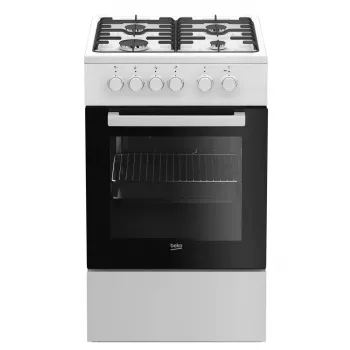 Beko FSS52020DW Brīvi stāvoša plīts ar gāzes virsmu un elektrisko cepeškrāsni, balta