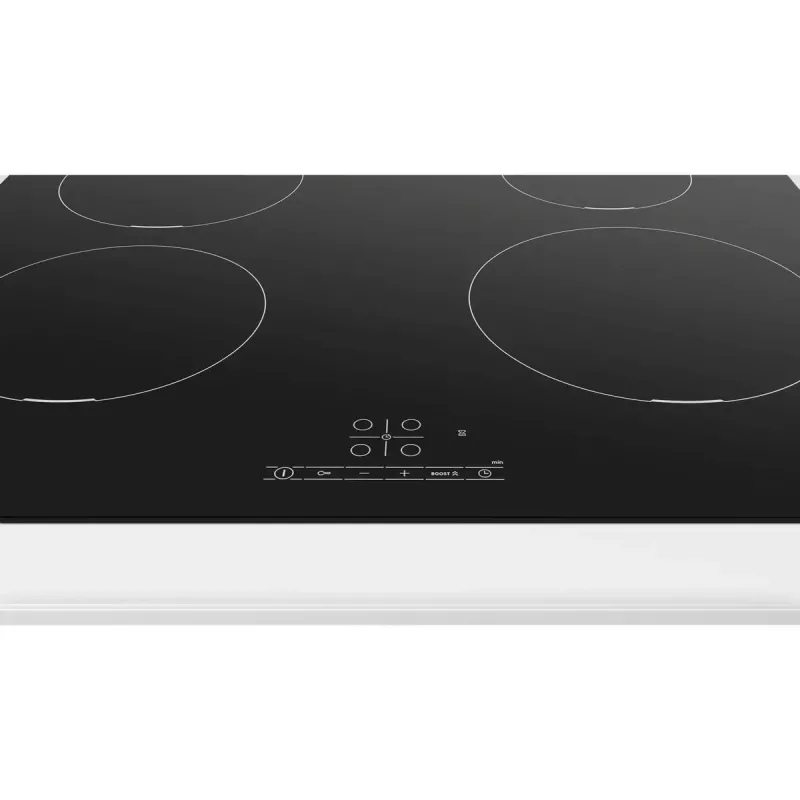 Indukcijas plīts virsma Bosch Serie 4 PUE611BB5D, 4 zonas, bezrāmja, melna, 59.2×51 mm, stikla keramika, skārienjutīga vadība