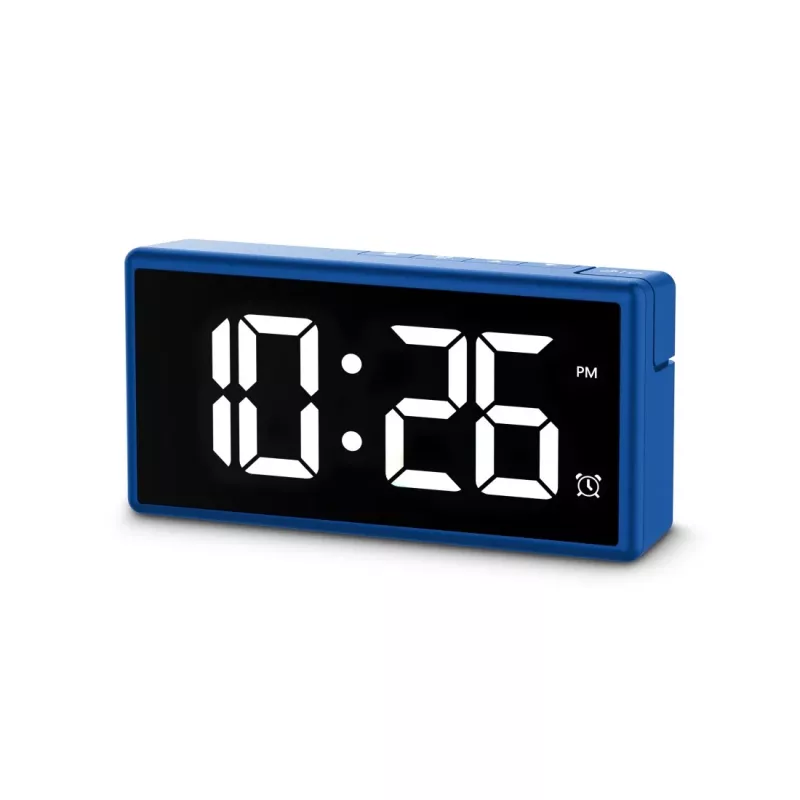 Digitālais modinātājpulkstenis Hama Ibiza Blue LCD, baterija/USB, 150x34x73mm