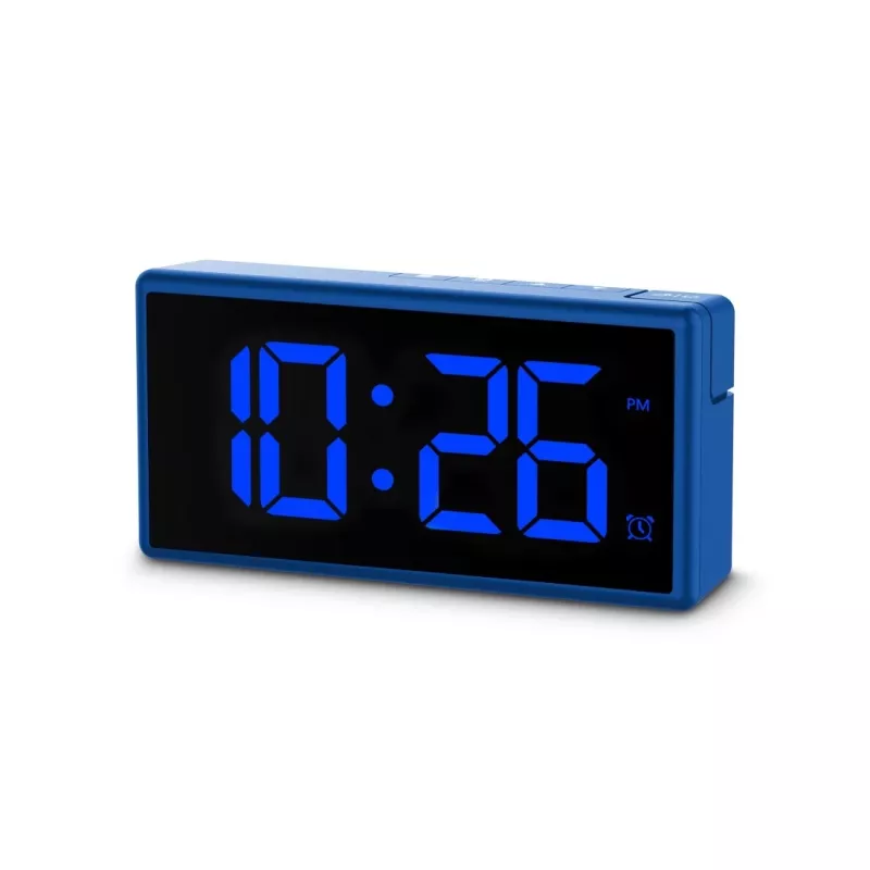 Digitālais modinātājpulkstenis Hama Ibiza Blue LCD, baterija/USB, 150x34x73mm