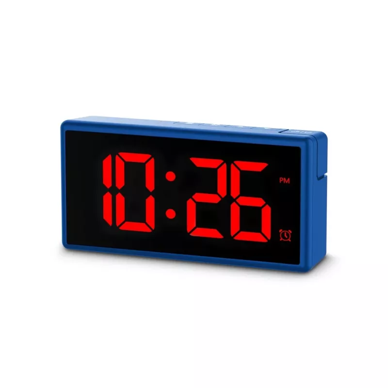 Digitālais modinātājpulkstenis Hama Ibiza Blue LCD, baterija/USB, 150x34x73mm