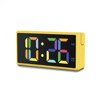 Digitālais modinātājpulkstenis Hama Ibiza Yellow LCD, baterija/USB