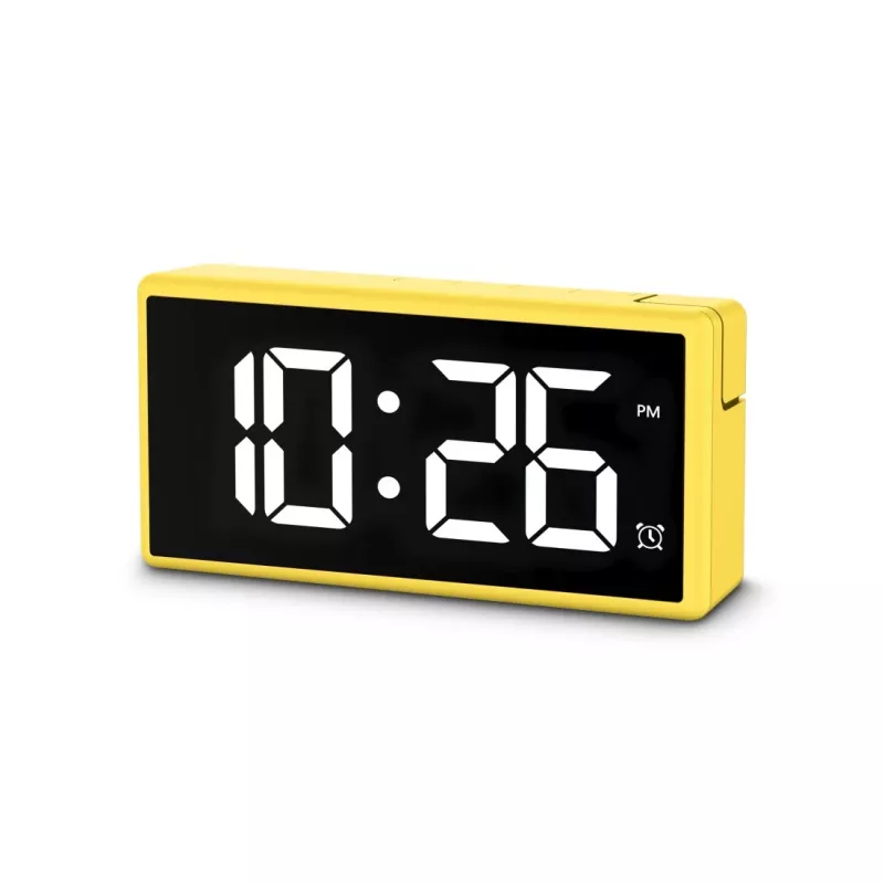 Digitālais modinātājpulkstenis Hama Ibiza Yellow LCD, baterija/USB