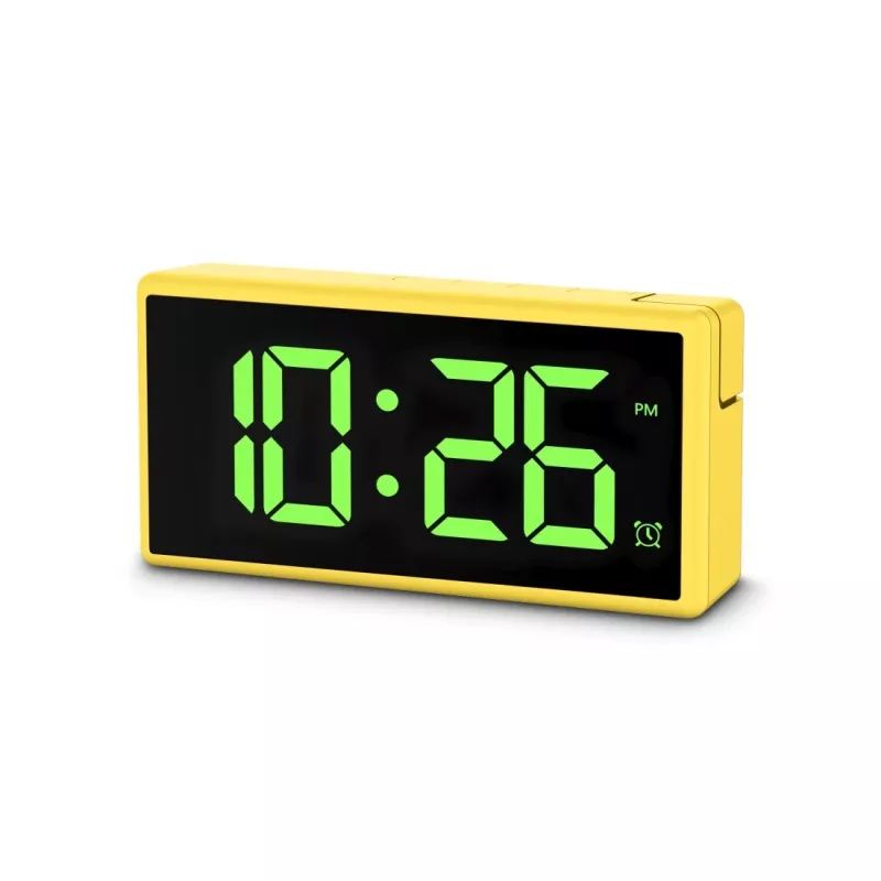 Digitālais modinātājpulkstenis Hama Ibiza Yellow LCD, baterija/USB