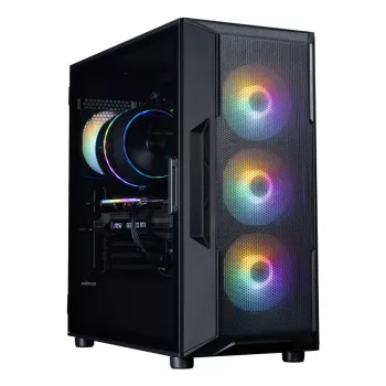 ZALMAN I3 NEO V2 Melns Mid Tower PC korpuss ar 4 RGB ventilatoriem, ATX/microATX atbalsts