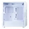 Zalman i3 NEO V2 Mid Tower korpuss ar 4 RGB ventilatoriem (120 mm), balts