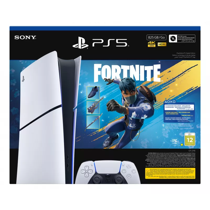 Spēļu konsole Sony PlayStation 5 Slim — 825 GB SSD, Balts/Melns, iekļauts spēļu kontrolieris un HDMI