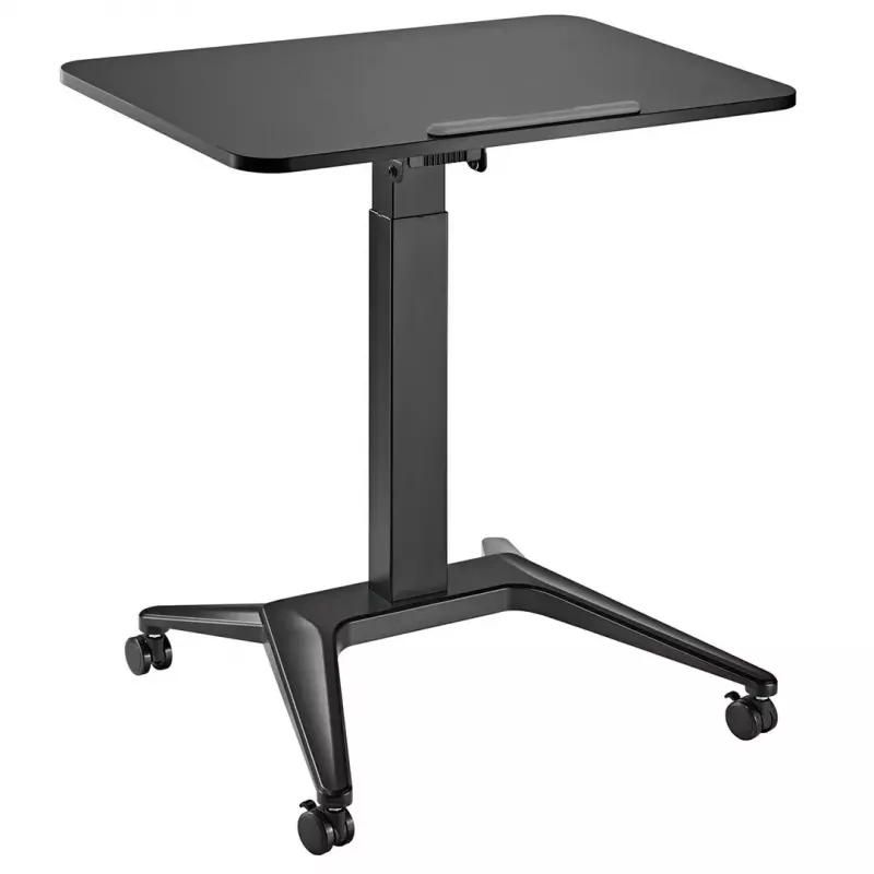 Mobilais klēpjdatora galds MACLEAN MC-453B ar pneimatisko augstuma regulēšanu, maks. augstums 109 cm, 8 kg kravnesība