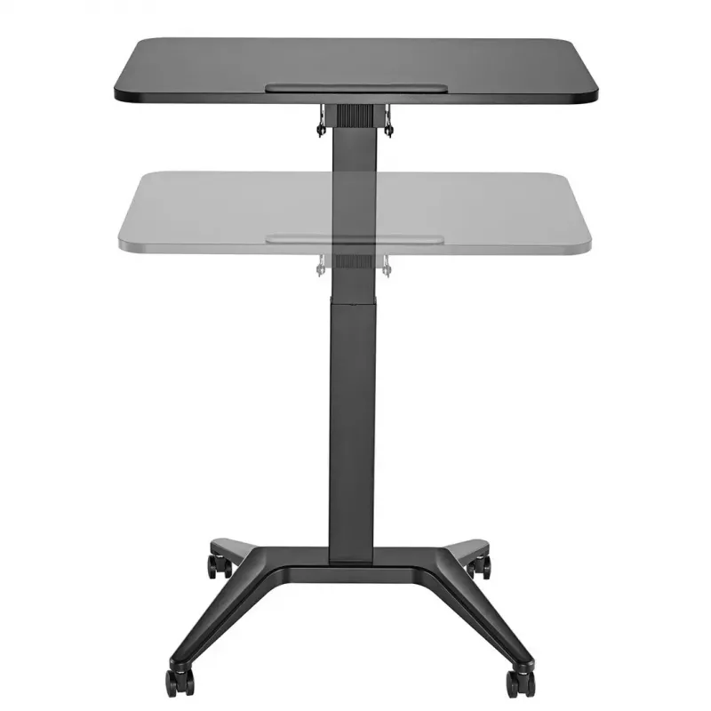 Mobilais klēpjdatora galds MACLEAN MC-453B ar pneimatisko augstuma regulēšanu, maks. augstums 109 cm, 8 kg kravnesība