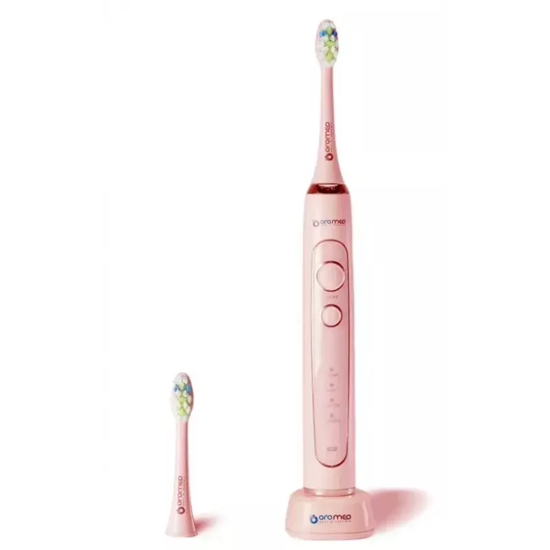 Sonic zobu birste ORO-MED Oro-Sonic Next Pink — 4 režīmi, 40 000 kustību/min, IPX7, 2 uzgaļi