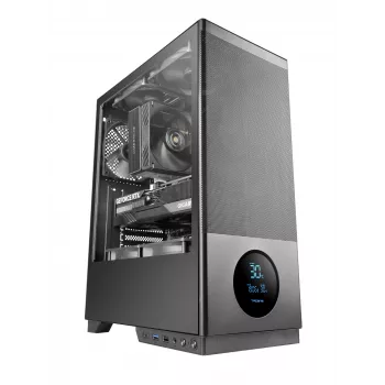 TACENS 2SAGITTA20 Midi Tower korpuss, rūdīts stikls, ATX/Micro-ITX/Mini-ITX, 1x3.5 inch + 2x2.5 inch, LED, iekļauti ventilatori
