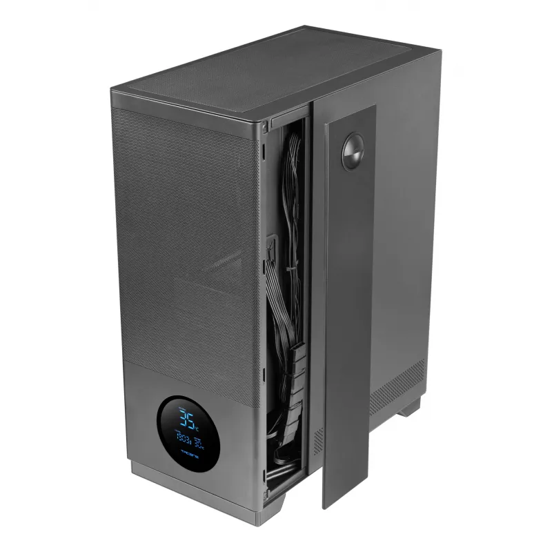 Tacens 2SAGITTA20 melns Midi Tower datora korpuss ar 3 ventilatoriem (120 mm)