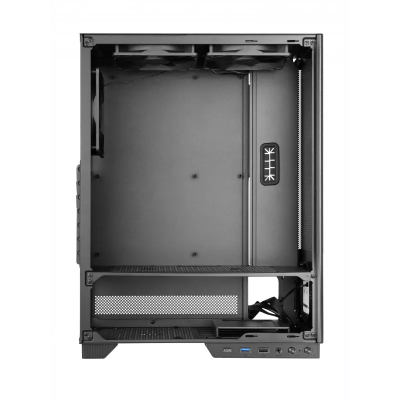 Tacens 2SAGITTA20 melns Midi Tower datora korpuss ar 3 ventilatoriem (120 mm)