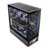 PC korpuss TACENS Mars Gaming MCLCDPRO Midi Tower — Melns, IPS 7.2 collu Displejs, Apakšējais PSU, ATX/Micro‑ATX/Mini‑ITX atbalsts