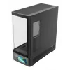 PC korpuss TACENS Mars Gaming MCLCDPRO Midi Tower — Melns, IPS 7.2 collu Displejs, Apakšējais PSU, ATX/Micro‑ATX/Mini‑ITX atbalsts