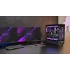 PC korpuss TACENS Mars Gaming MCLCDPRO Midi Tower — Melns, IPS 7.2 collu Displejs, Apakšējais PSU, ATX/Micro‑ATX/Mini‑ITX atbalsts