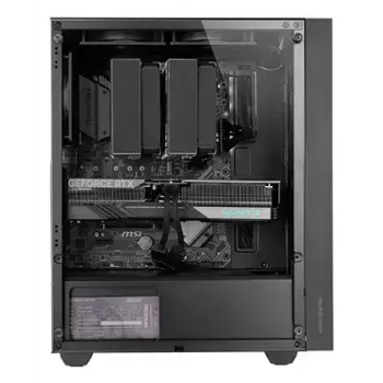 PC korpuss TACENS Mars Gaming MC-PMAX Midi Tower — ATX/Micro-ATX/Mini-ITX, 3x120mm priekšā, 1x120mm aizmugurē, 2x3.5 inch un 2x2.5 inch sloti, Melns