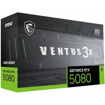Grafikas karte MSI GeForce RTX 5080 16 GB GDDR7, PCIe 5.0, 256-bit, 303×121×49 mm, 360 W