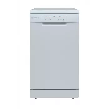 Brīvi stāvoša šaurā trauku mazgājamā mašīna CANDY Brava CDPH 2L1049W — 10 komplekti, 45 cm, 49 dB, E klase