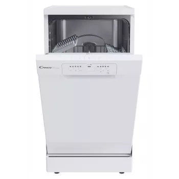 Brīvi stāvoša šaurā trauku mazgājamā mašīna CANDY Brava CDPH 2L1049W — 10 komplekti, 45 cm, 49 dB, E klase