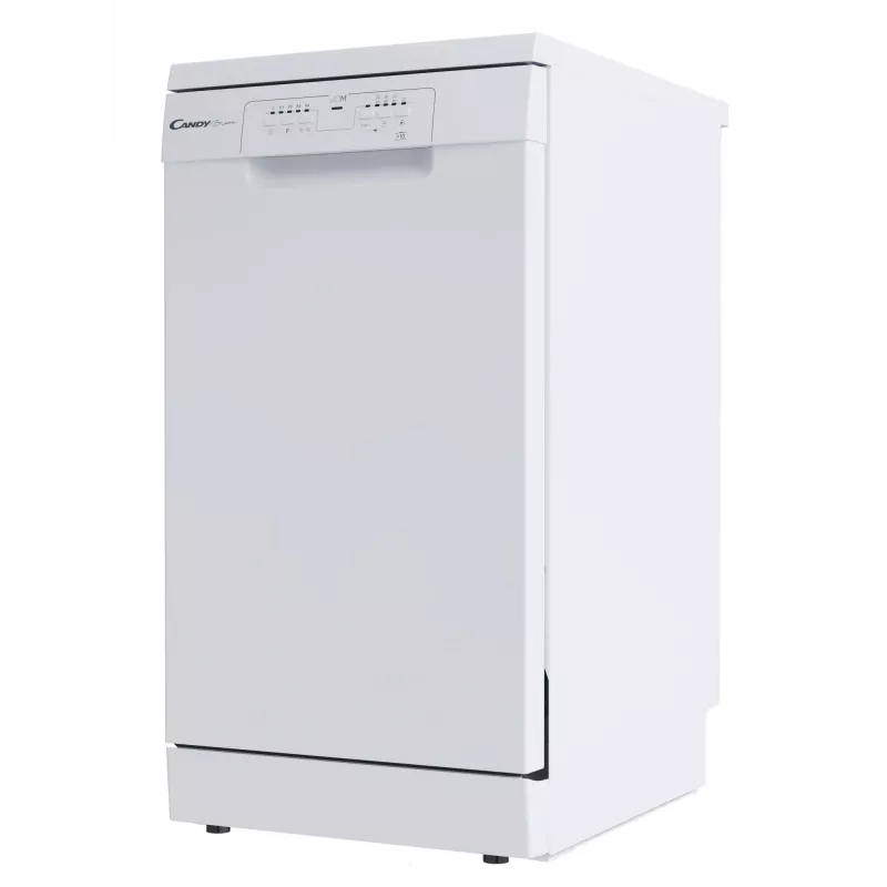 Brīvi stāvoša šaurā trauku mazgājamā mašīna CANDY Brava CDPH 2L1049W — 10 komplekti, 45 cm, 49 dB, E klase