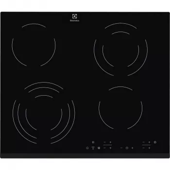 Electrolux EHF6343FOK Melna Iebūvējamā 60 cm Keramikas plīts 4 zonām