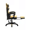 Spēļu krēsls huzaro Force 3.7 — ergonomisks augstas atzveltnes grozāms krēsls, dzeltena sēdvirsma, regulējami roku balsti, augstums 107.5–116.5 cm