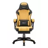 Spēļu krēsls huzaro Force 3.7 — ergonomisks augstas atzveltnes grozāms krēsls, dzeltena sēdvirsma, regulējami roku balsti, augstums 107.5–116.5 cm