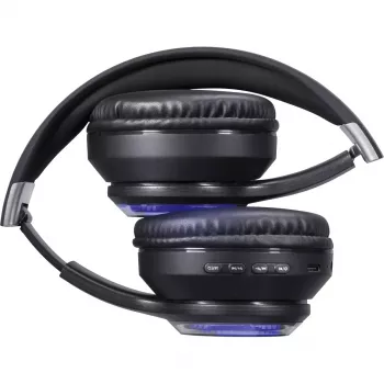 Defender FreeMotion B400 – bezvadu un vadu austiņas, USB-C, AUX, slēgtas supraaural austiņas, 20–20000 Hz, 118 dB, LED fona apgaismojums, melna