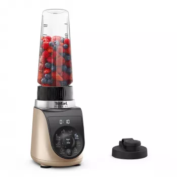 Tefal Blend Up BL190AF0 galda blenderis — 0.85 L trauks, 1000 W, 6-asmeņu Powelix sistēma, pulsācija, ledus drupināšana (Caurspīdīgs/Melns/Bēšs)