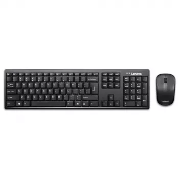 Lenovo GX30L66303 bezvadu tastatūra un pele komplektā, QWERTY US English, Melna